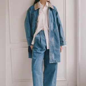 NWT Shaina Mote Town and Country Long Denim Coat size S